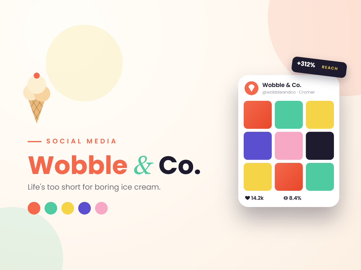 Wobble & Co. social media branding